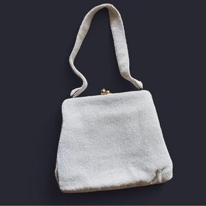 Saks Fifth Avenue Bags by Josef white beaded handbag